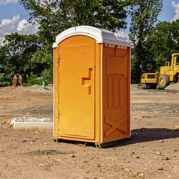 how often are the porta potties cleaned and serviced during a rental period in Hartshorn Missouri